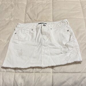 Aeropostale White Distressed Mini Skirt